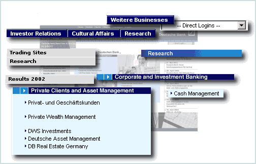 aus der Startseite der Website der Deutschen Bank