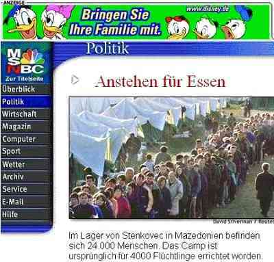 Bringen Sie Ihre Familie mit - zum Anstehen im Flchtlingscamp!